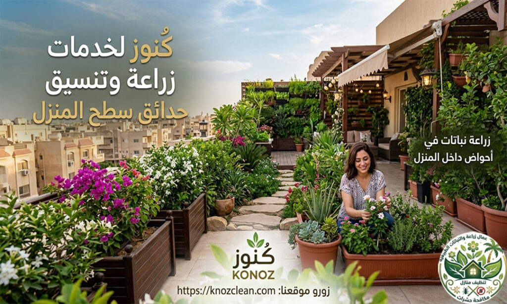 زراعة الزهور على سطح المنزل